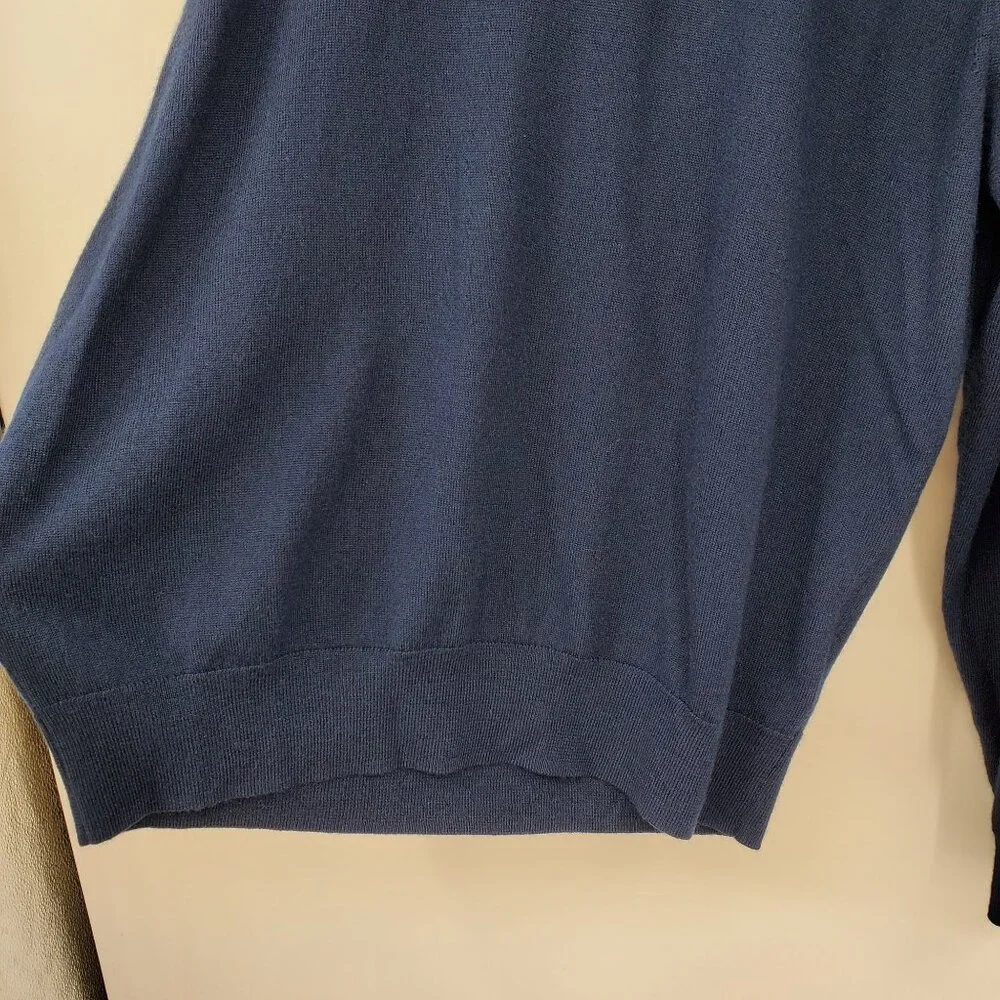 J. Crew Wool Blend Navy Blue‎ Men's Pullover Crewneck Sweater Shirt XL